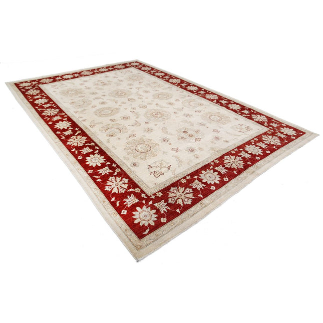 Ziegler 8' 3" X 11' 11" Wool Hand-Knotted Rug 8' 3" X 11' 11" (251 X 363) / Ivory / Red