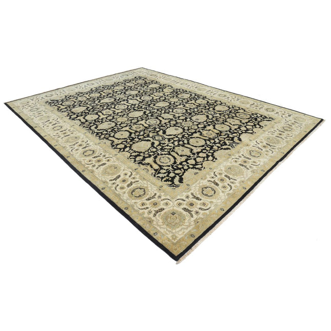 Ziegler 8' 11" X 11' 7" Wool Hand-Knotted Rug 8' 11" X 11' 7" (272 X 353) / Black / Ivory