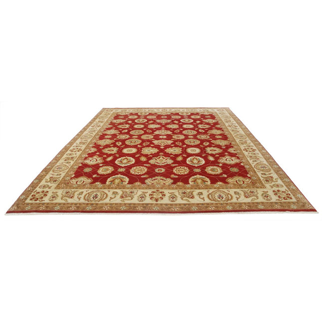 Ziegler 8' 10" X 12' 0" Wool Hand-Knotted Rug 8' 10" X 12' 0" (269 X 366) / Red / Ivory