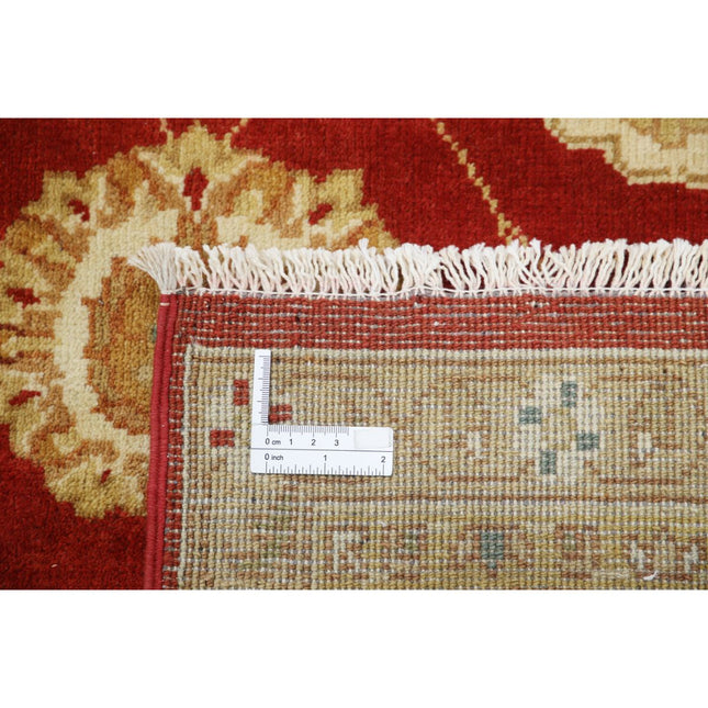 Ziegler 8' 10" X 12' 0" Wool Hand-Knotted Rug 8' 10" X 12' 0" (269 X 366) / Red / Ivory