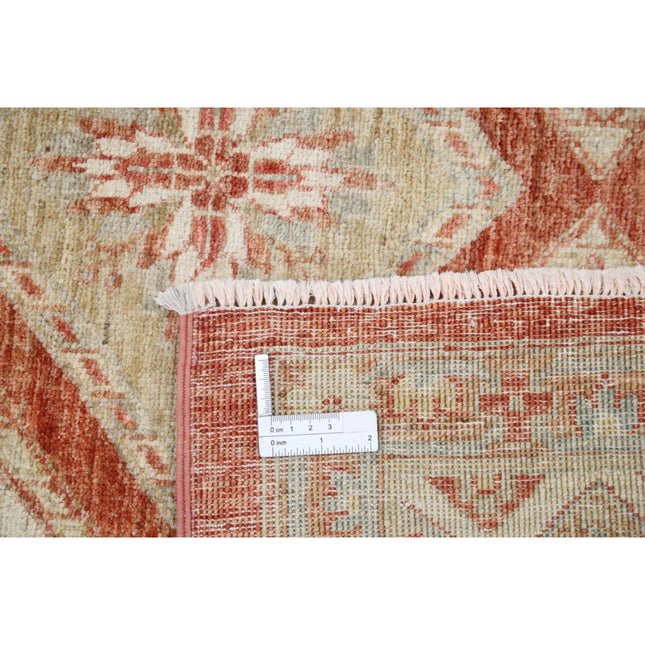 Ziegler 6' 7" X 7' 8" Wool Hand-Knotted Rug 6' 7" X 7' 8" (201 X 234) / Red / Ivory