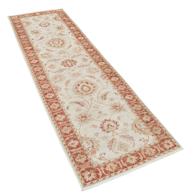 Ziegler 2' 5" X 8' 0" Wool Hand-Knotted Rug 2' 5" X 8' 0" (74 X 244) / Ivory / Red