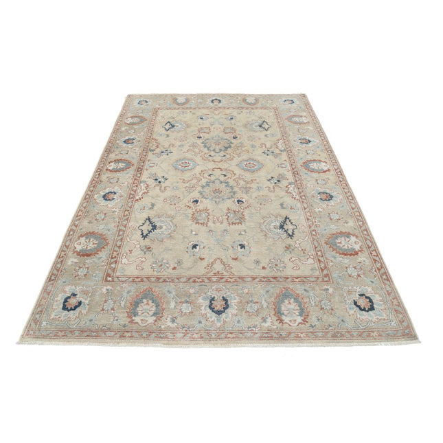 Ziegler 5' 11" X 8' 8" Wool Hand-Knotted Rug 5' 11" X 8' 8" (180 X 264) / Gold / Gold